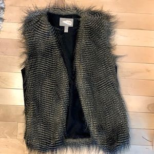 Faux feather vest
